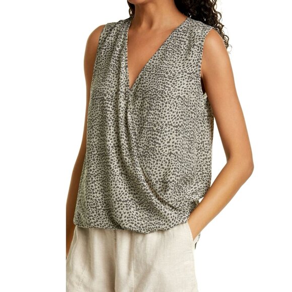 Rails Rose Lynx Print Wrap Tank - Picture 1 of 10